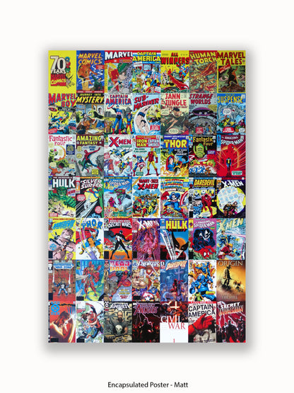 Marvel  70 Years Of Marvel Comics  Collage Poster