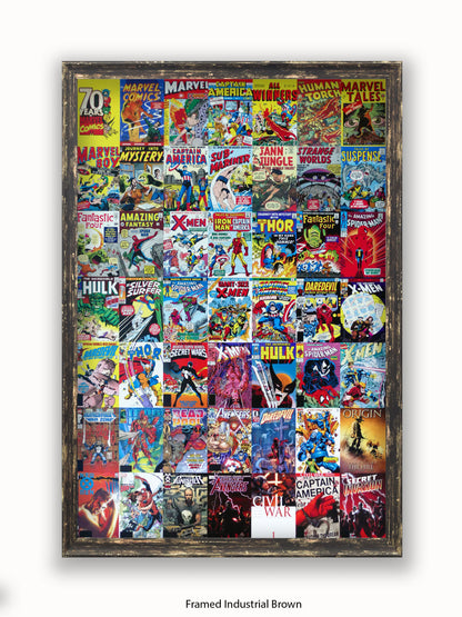 Marvel  70 Years Of Marvel Comics  Collage Poster