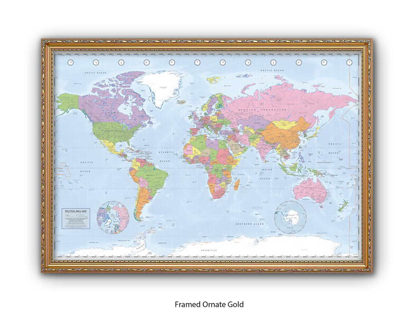 World Map | Miller Projection | Wall Decor Poster