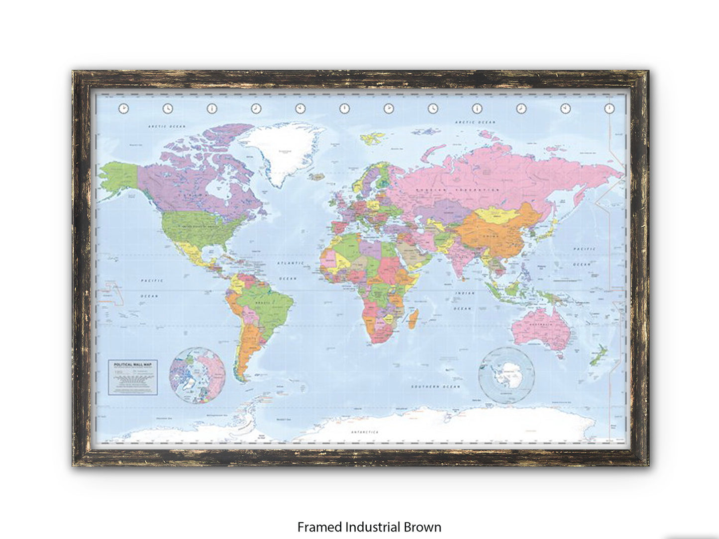 World Map | Miller Projection | Wall Decor Poster