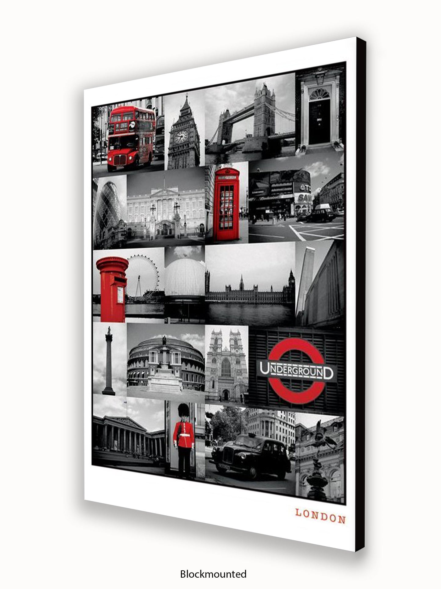 London  Red Collage poster