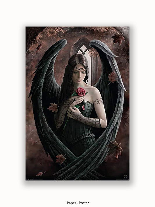Anne Stokes   Red Rose Poster