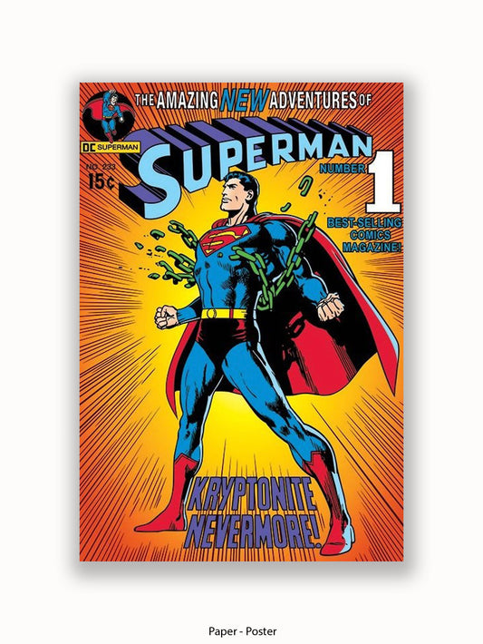 Superman  Kryptonite Evermore  Retro Poster