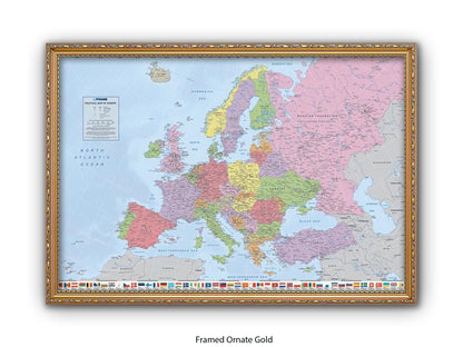 Europe Map | Political Map| Wall Decor Poster