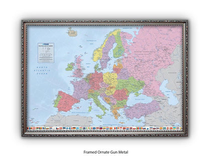 Europe Map | Political Map| Wall Decor Poster