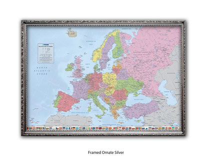 Europe Map | Political Map| Wall Decor Poster