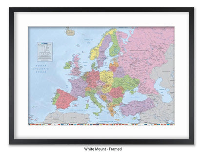 Europe Map | Political Map| Wall Decor Poster