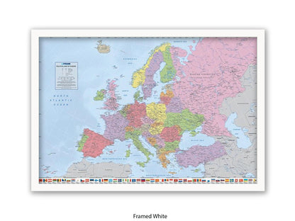 Europe Map | Political Map| Wall Decor Poster