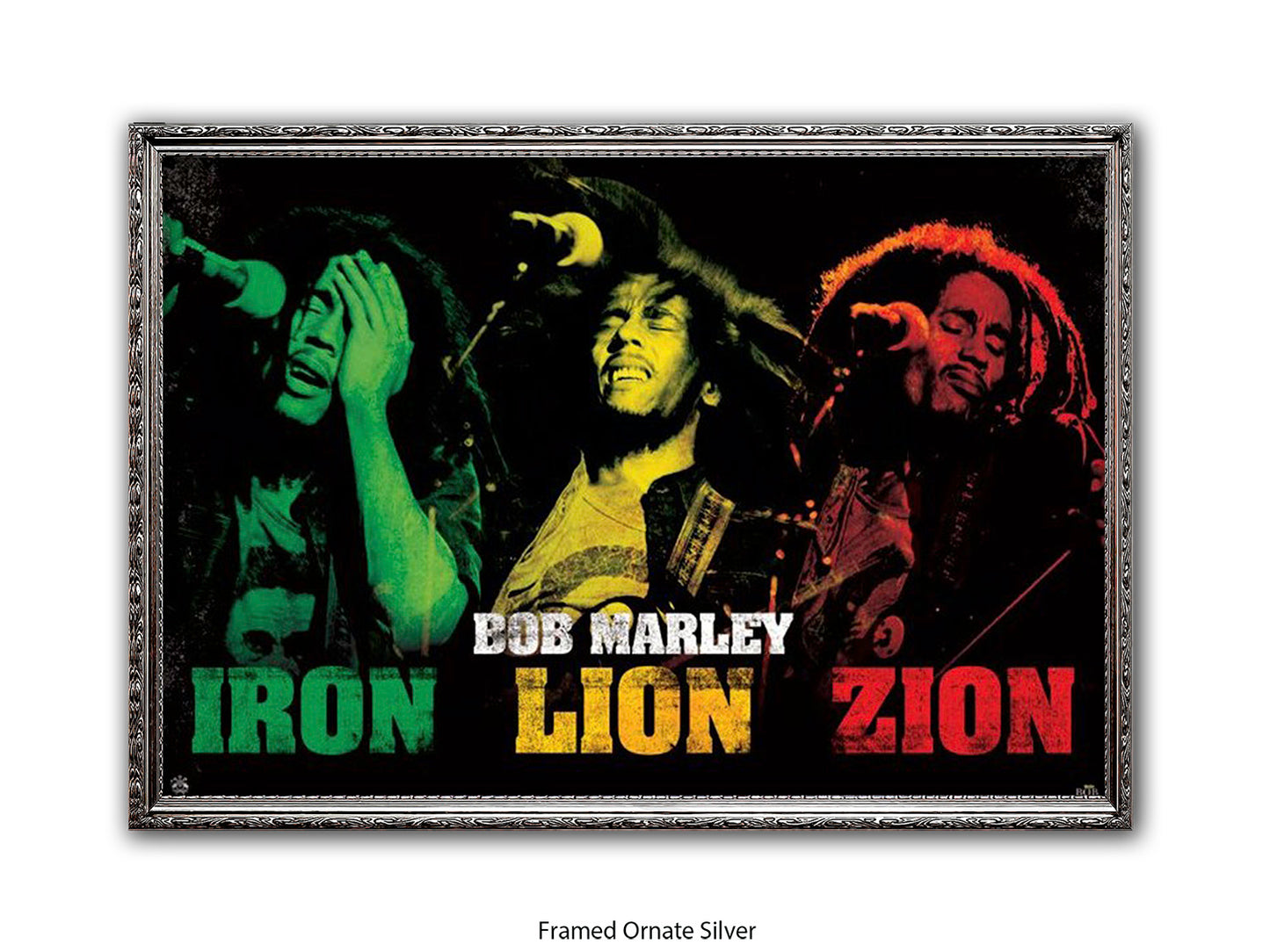 Bob Marley Poster - Iron Lion Zion - Reggae Legend Wall Art - Vintage Jamaican Music Print
