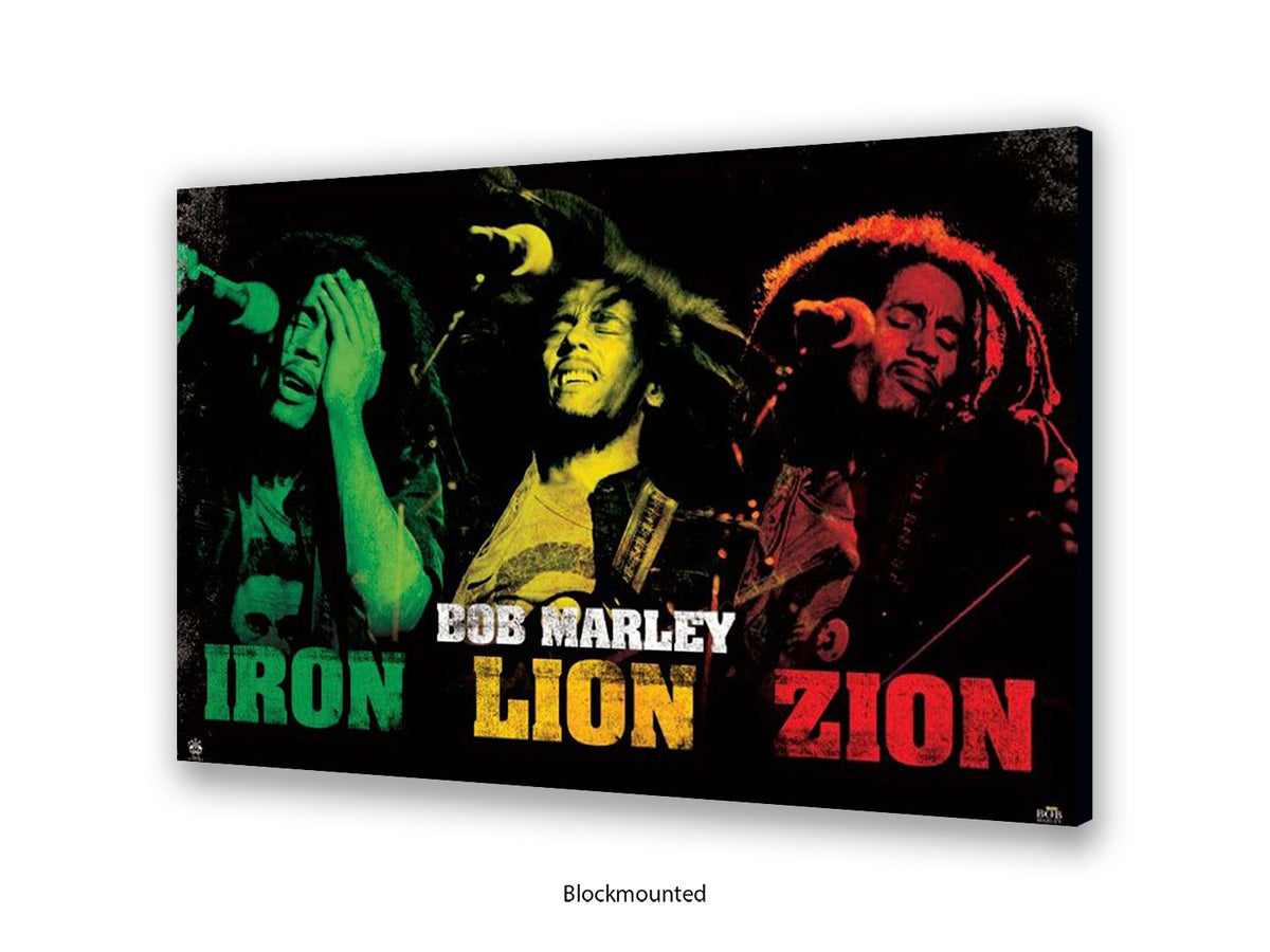 Bob Marley Poster - Iron Lion Zion - Reggae Legend Wall Art - Vintage Jamaican Music Print