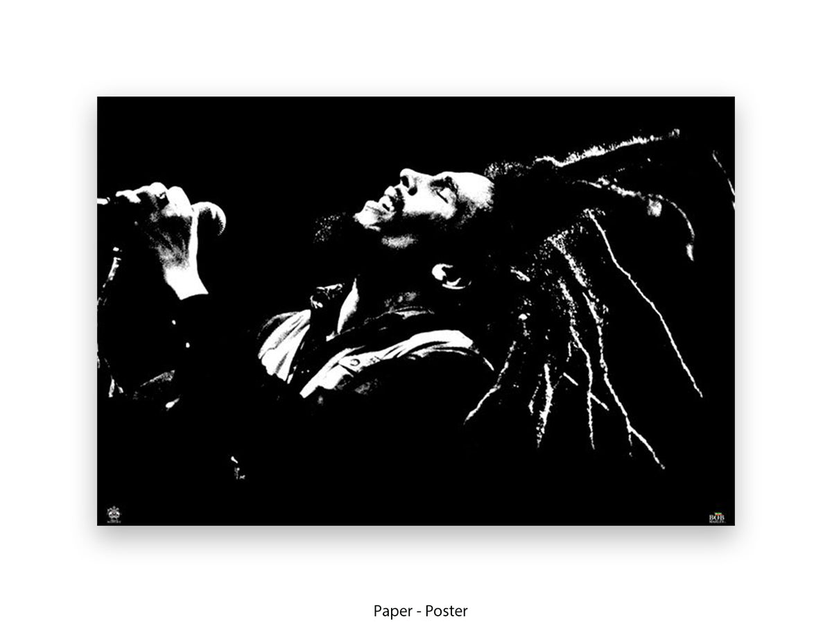 Bob Marley Poster Ð Dreads on the air Ð Reggae Legend Wall Art Ð Vintage Jamaican Music Print