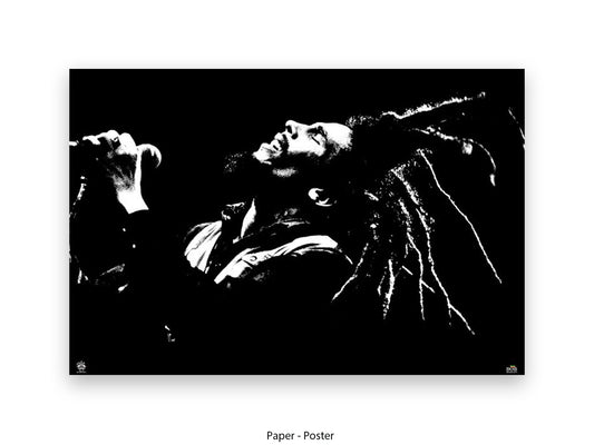 Bob Marley Poster Ð Dreads on the air Ð Reggae Legend Wall Art Ð Vintage Jamaican Music Print