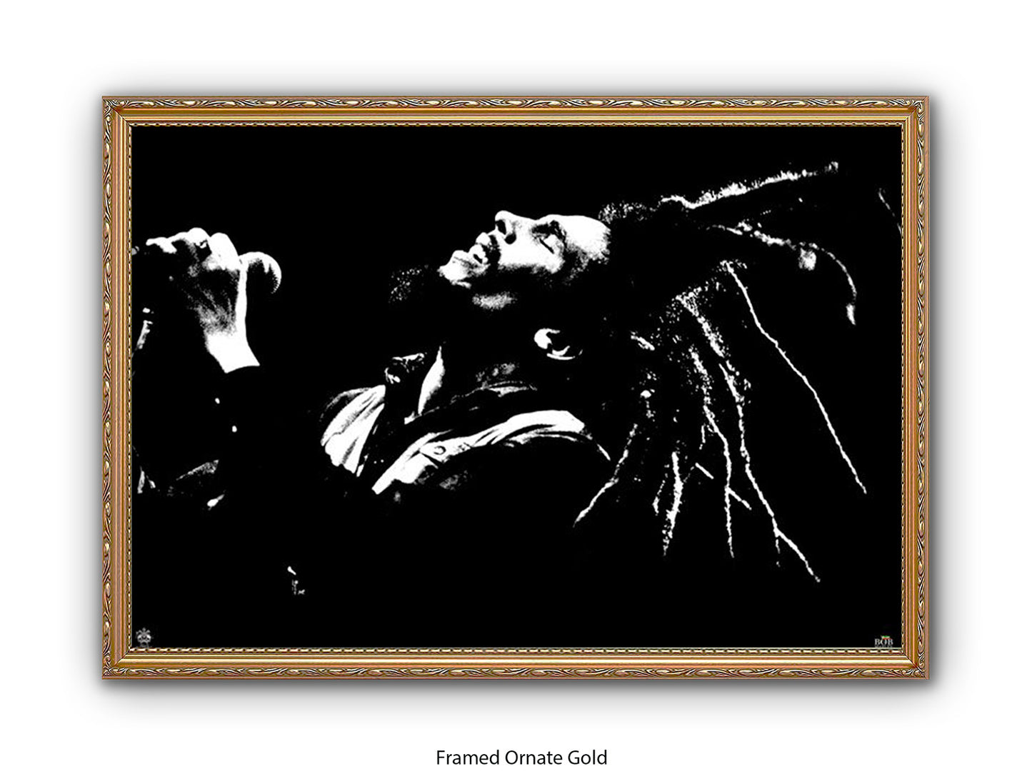 Bob Marley Poster - Dreads on the air - Reggae Legend Wall Art - Vintage Jamaican Music Print
