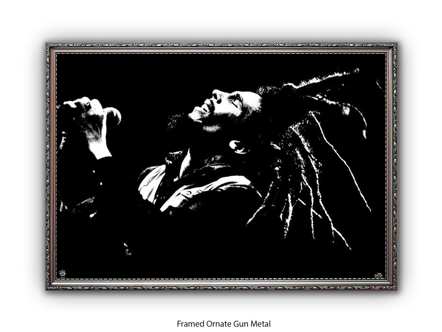 Bob Marley Poster - Dreads on the air - Reggae Legend Wall Art - Vintage Jamaican Music Print