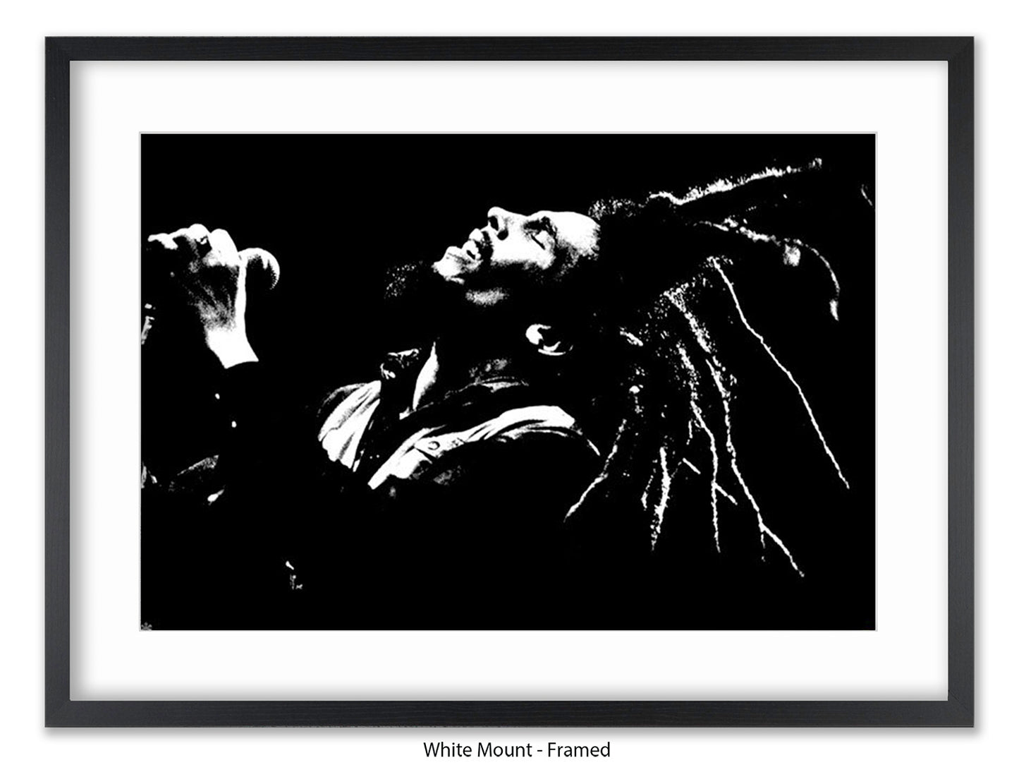 Bob Marley Poster - Dreads on the air - Reggae Legend Wall Art - Vintage Jamaican Music Print