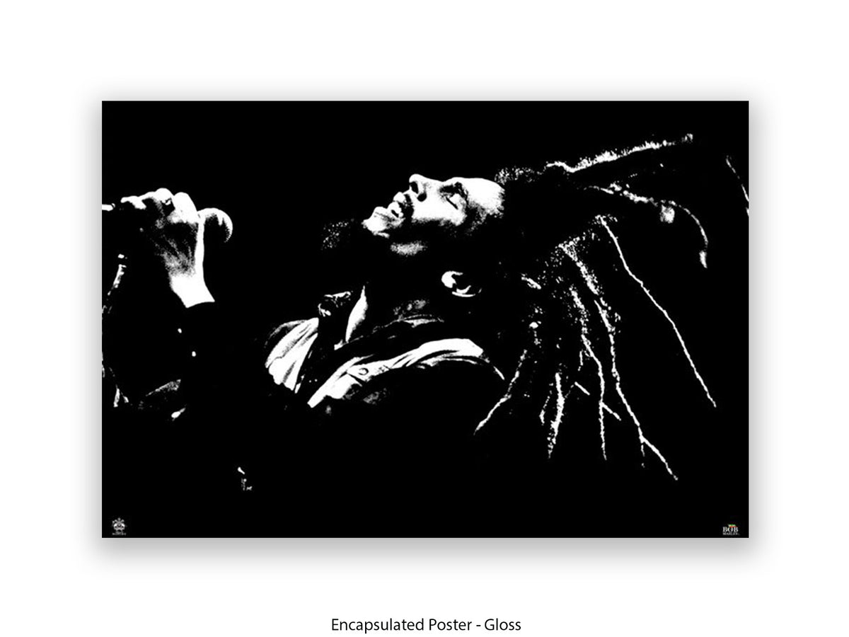 Bob Marley Poster - Dreads on the air - Reggae Legend Wall Art - Vintage Jamaican Music Print