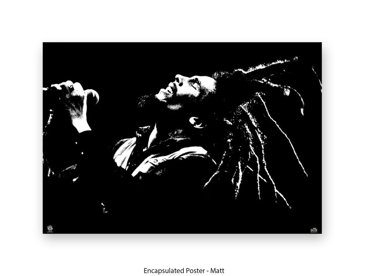 Bob Marley Poster - Dreads on the air - Reggae Legend Wall Art - Vintage Jamaican Music Print