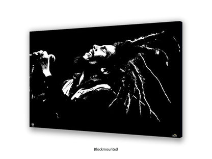 Bob Marley Poster - Dreads on the air - Reggae Legend Wall Art - Vintage Jamaican Music Print