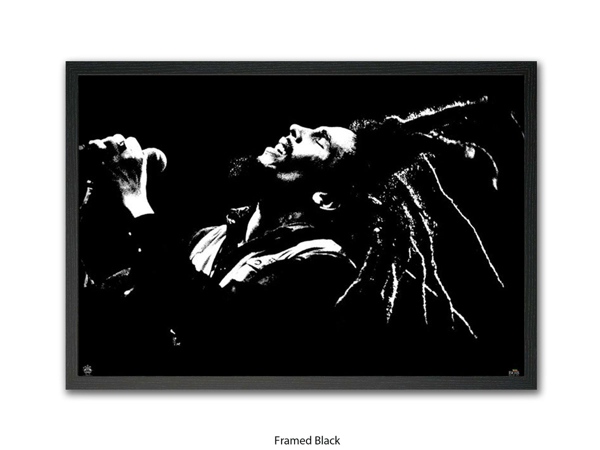 Bob Marley Poster - Dreads on the air - Reggae Legend Wall Art - Vintage Jamaican Music Print