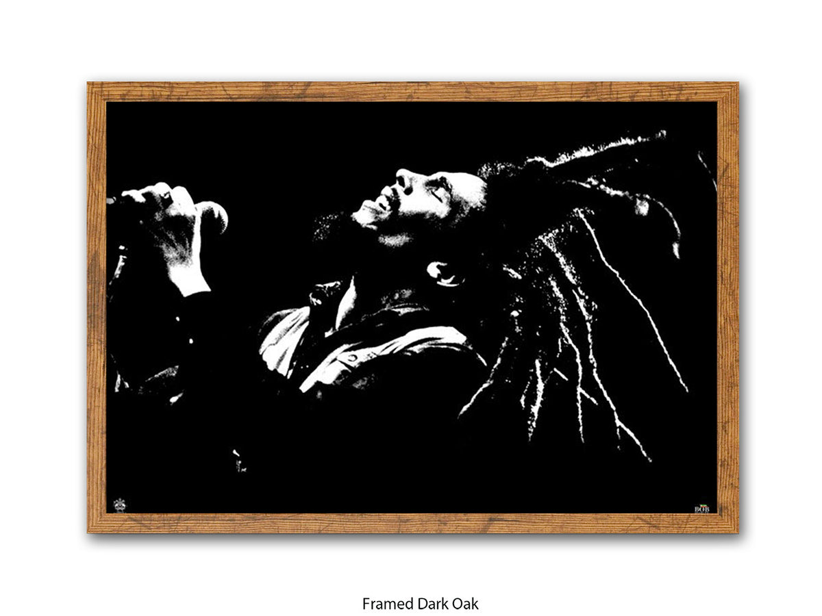 Bob Marley Poster - Dreads on the air - Reggae Legend Wall Art - Vintage Jamaican Music Print