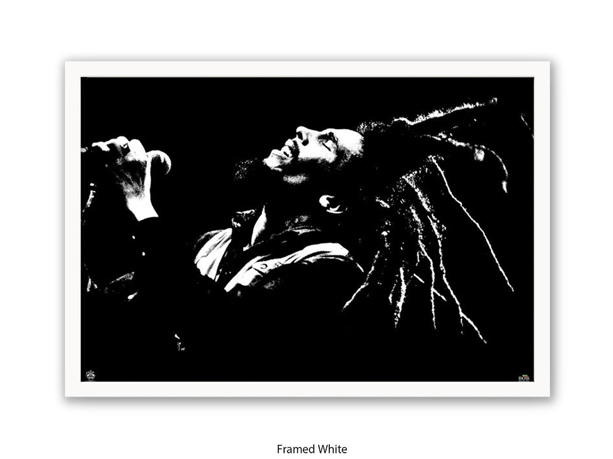 Bob Marley Poster - Dreads on the air - Reggae Legend Wall Art - Vintage Jamaican Music Print
