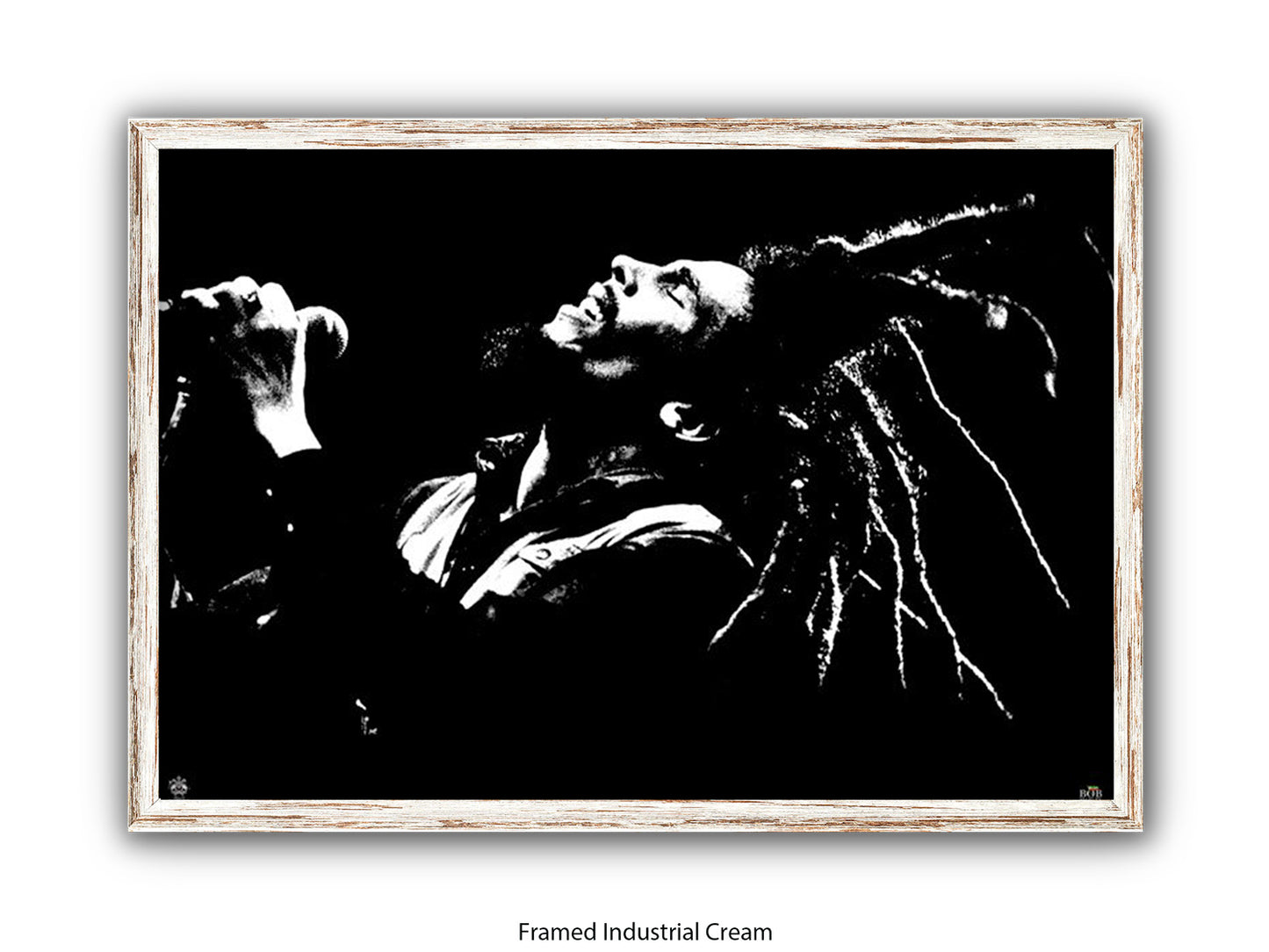 Bob Marley Poster - Dreads on the air - Reggae Legend Wall Art - Vintage Jamaican Music Print