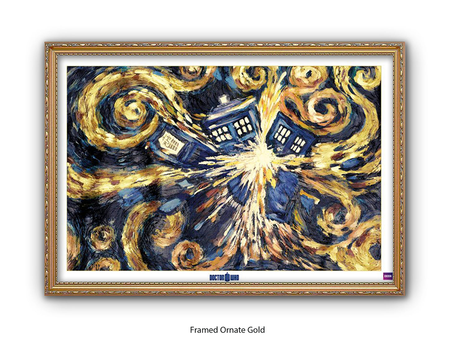 Doctor Who poster | the iconic Exploding TARDIS | Van Gogh Style artwork
