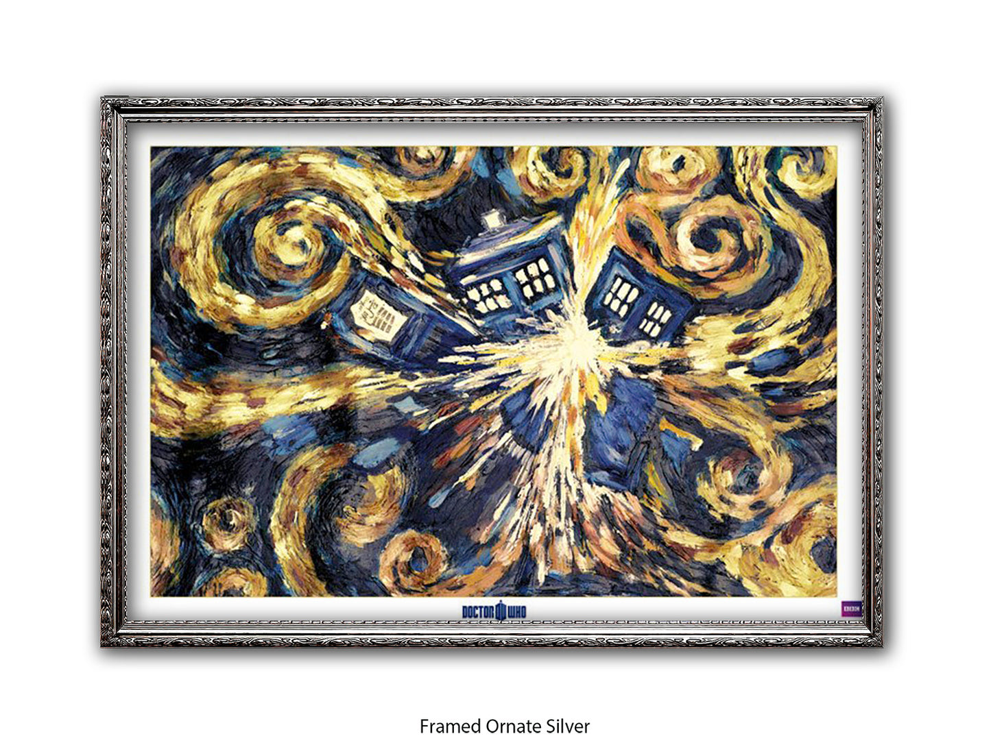 Doctor Who poster | the iconic Exploding TARDIS | Van Gogh Style artwork
