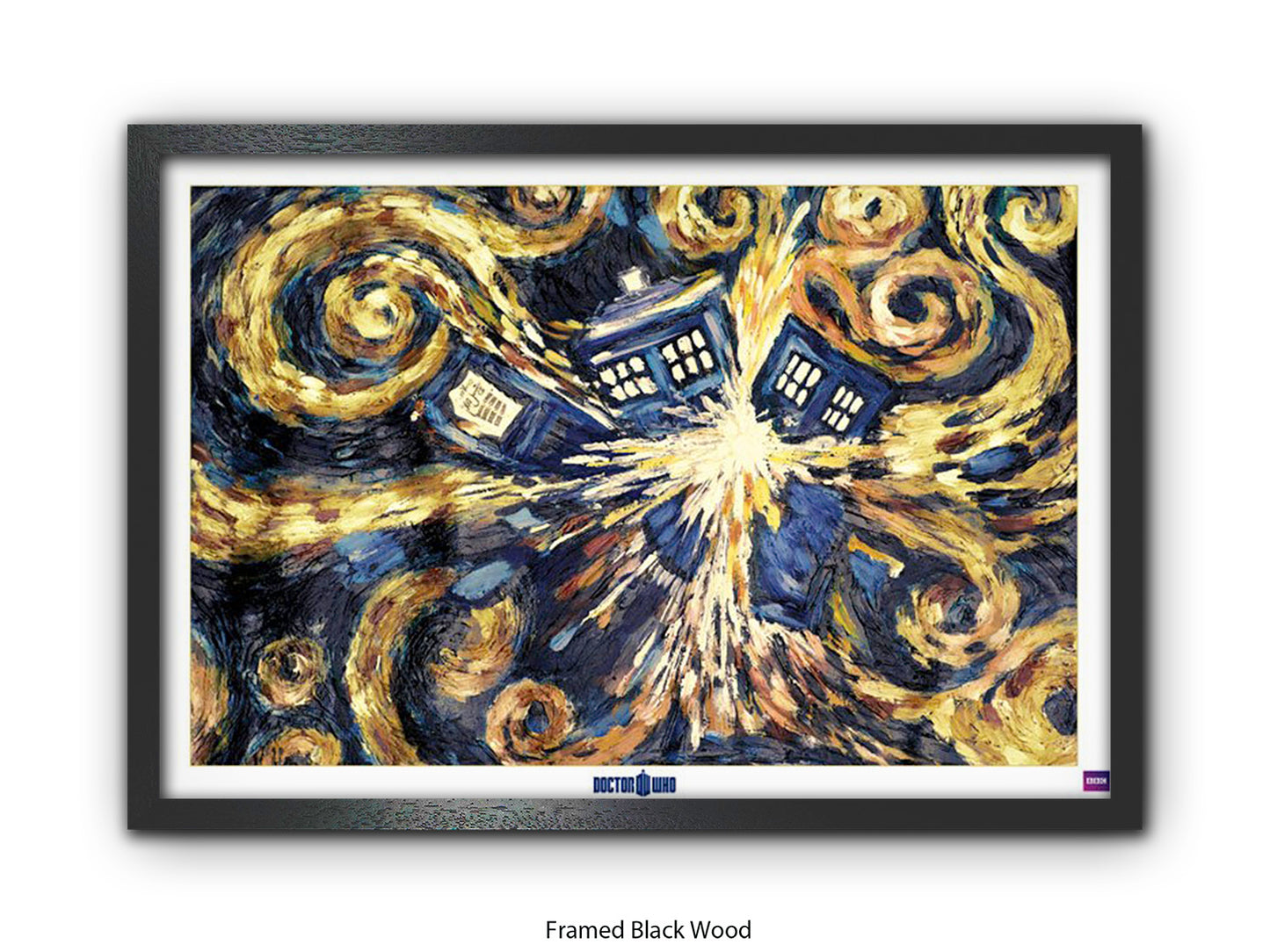 Doctor Who poster | the iconic Exploding TARDIS | Van Gogh Style artwork