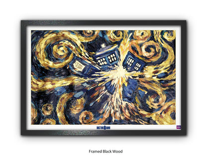 Doctor Who poster | the iconic Exploding TARDIS | Van Gogh Style artwork