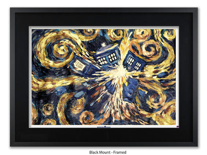 Doctor Who poster | the iconic Exploding TARDIS | Van Gogh Style artwork