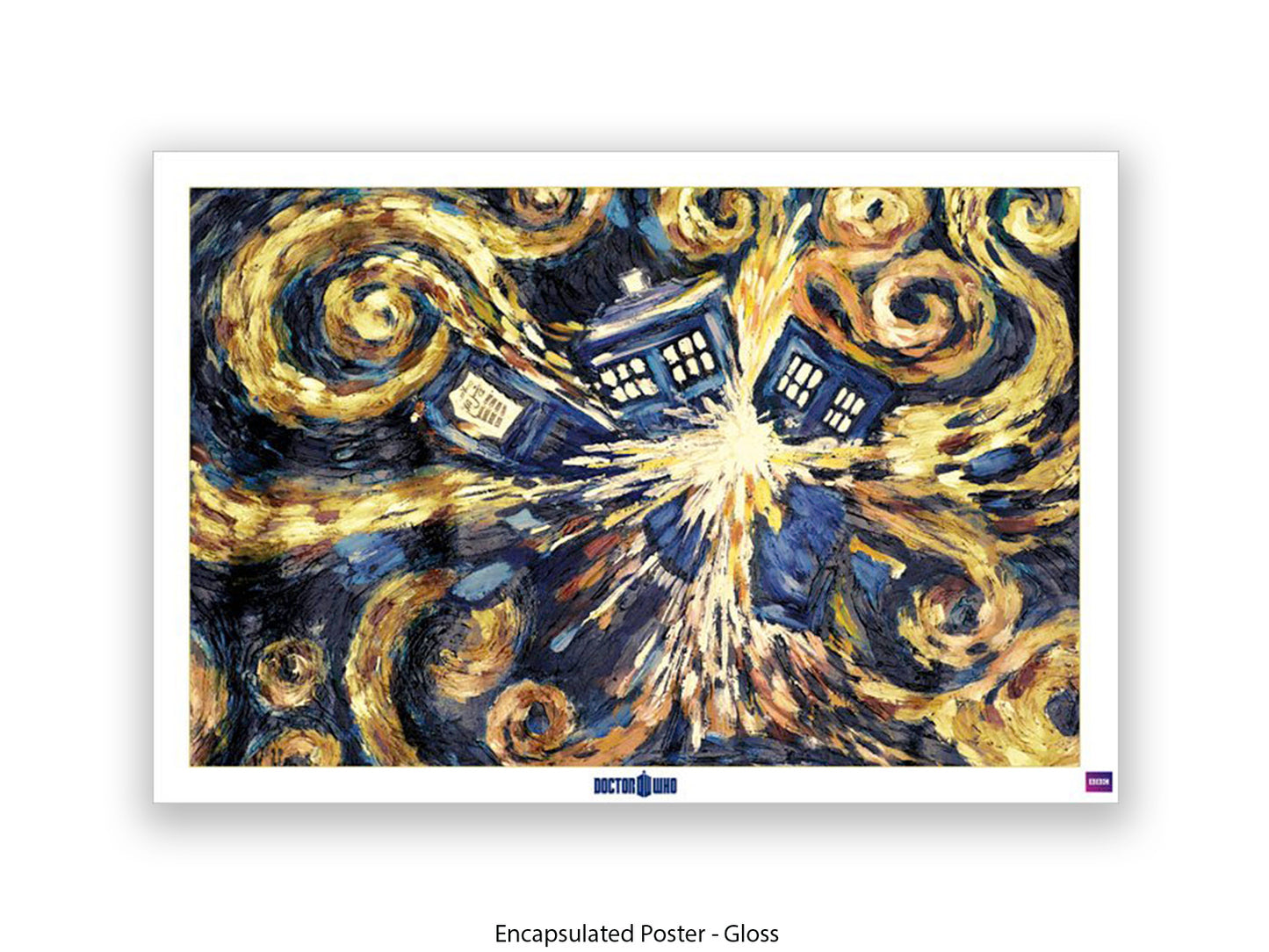 Doctor Who poster | the iconic Exploding TARDIS | Van Gogh Style artwork