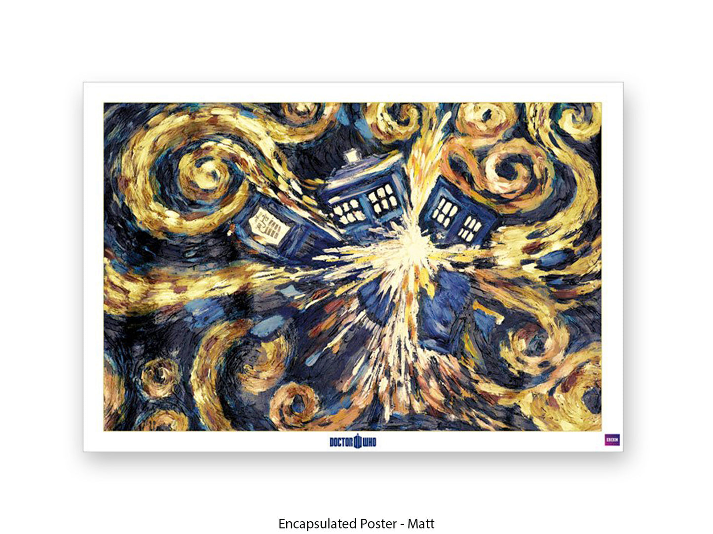 Doctor Who poster | the iconic Exploding TARDIS | Van Gogh Style artwork
