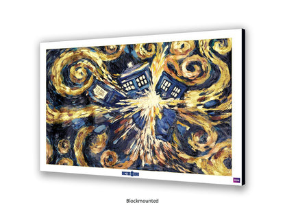 Doctor Who poster | the iconic Exploding TARDIS | Van Gogh Style artwork