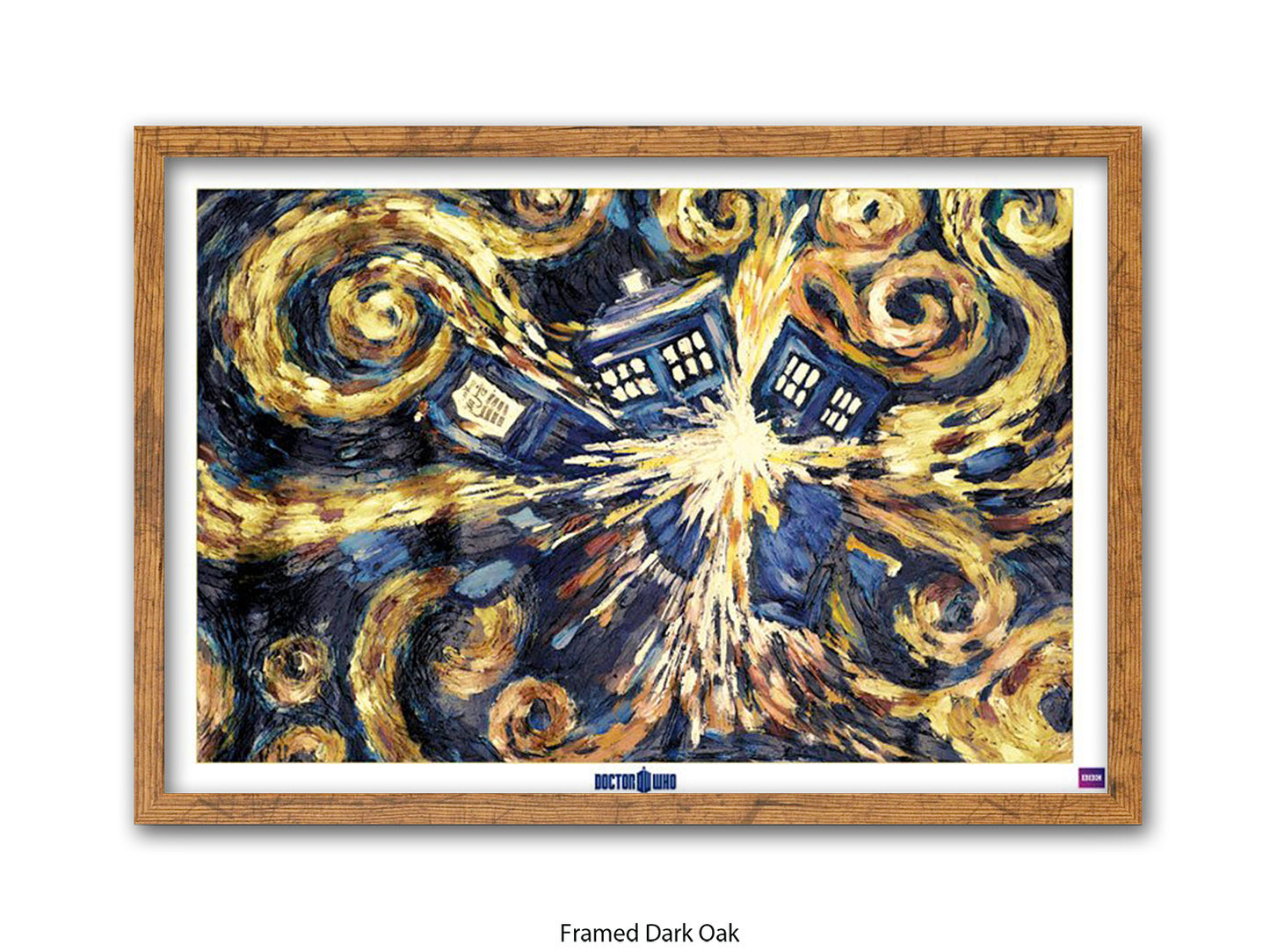 Doctor Who poster | the iconic Exploding TARDIS | Van Gogh Style artwork