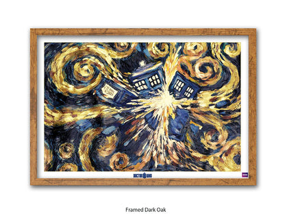 Doctor Who poster | the iconic Exploding TARDIS | Van Gogh Style artwork