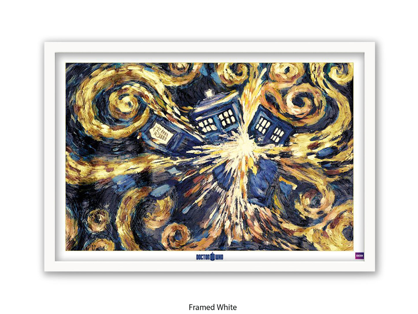Doctor Who poster | the iconic Exploding TARDIS | Van Gogh Style artwork
