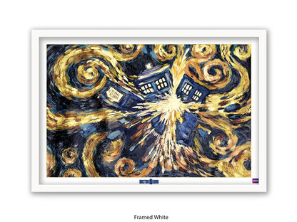 Doctor Who poster | the iconic Exploding TARDIS | Van Gogh Style artwork