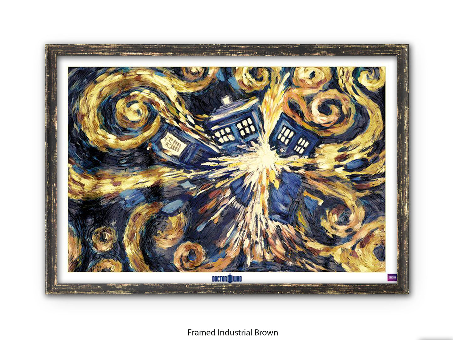 Doctor Who poster | the iconic Exploding TARDIS | Van Gogh Style artwork