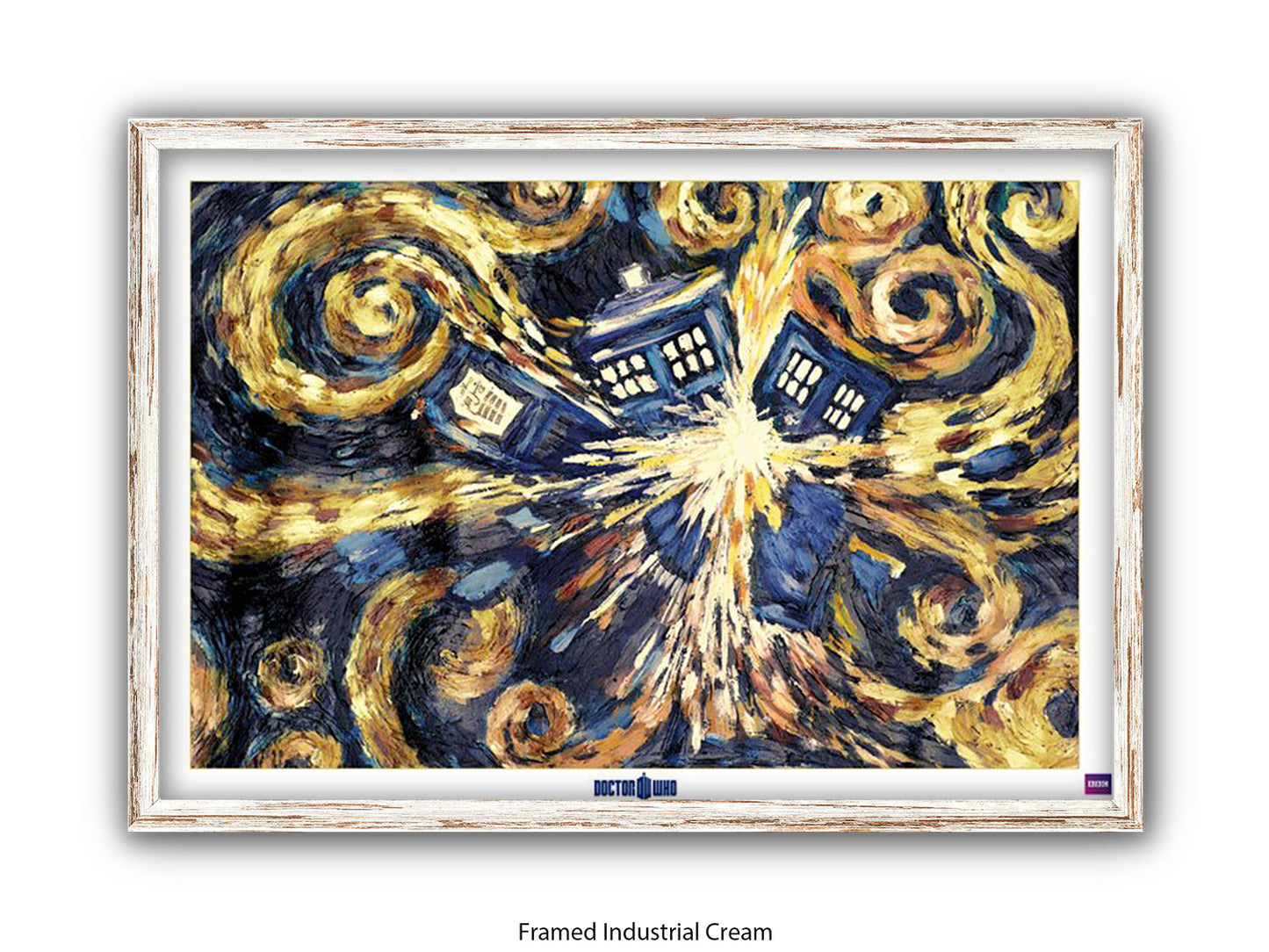 Doctor Who poster | the iconic Exploding TARDIS | Van Gogh Style artwork