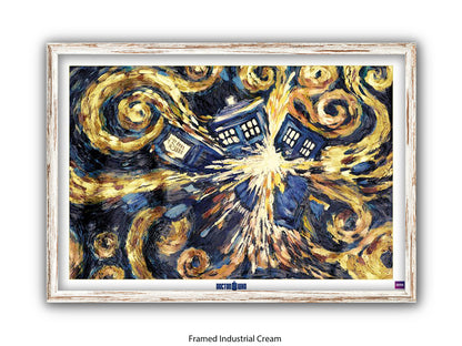 Doctor Who poster | the iconic Exploding TARDIS | Van Gogh Style artwork