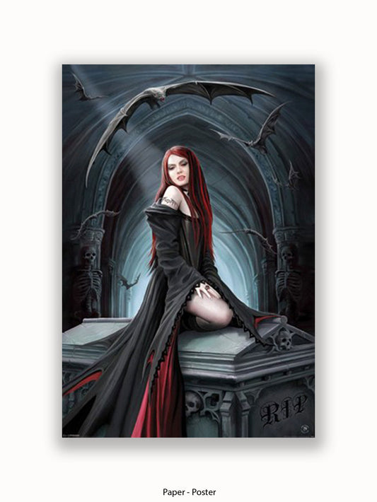 Anne Stokes  Await The Night Poster