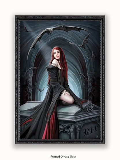Anne Stokes  Await The Night Poster