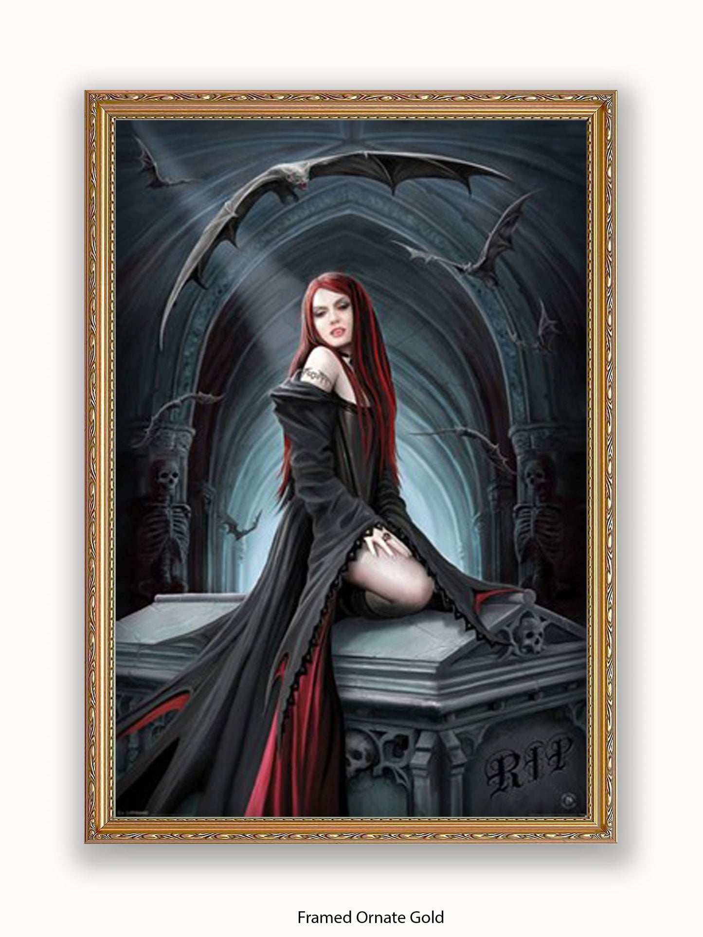 Anne Stokes  Await The Night Poster