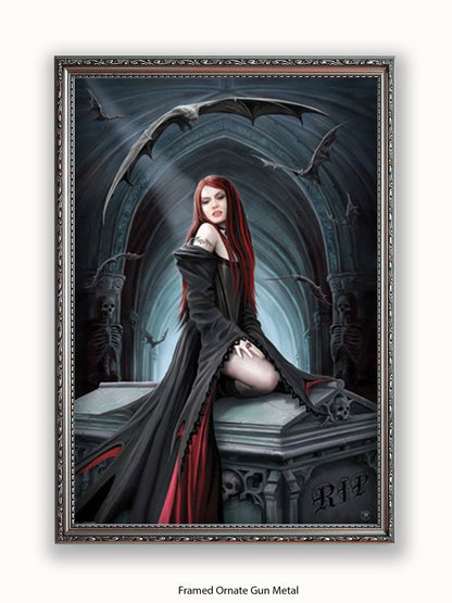 Anne Stokes  Await The Night Poster