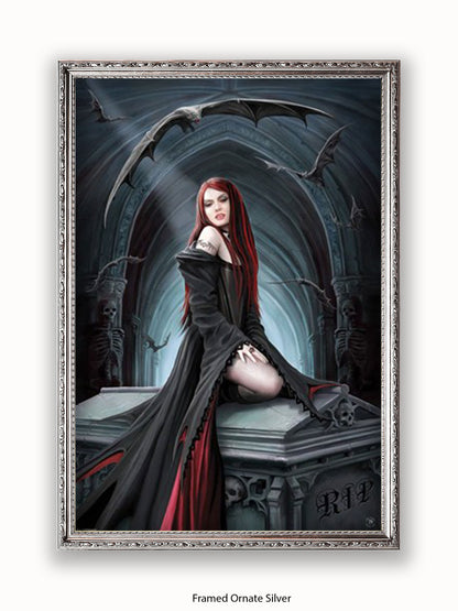 Anne Stokes  Await The Night Poster