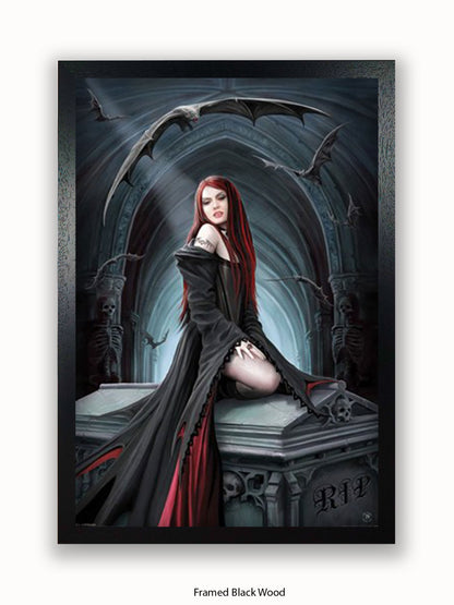 Anne Stokes  Await The Night Poster