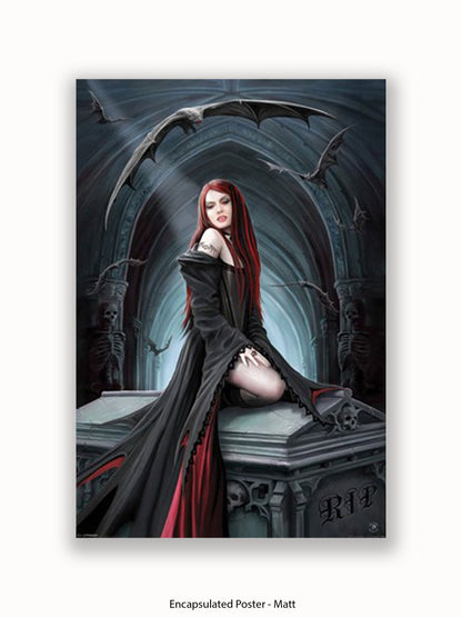Anne Stokes  Await The Night Poster