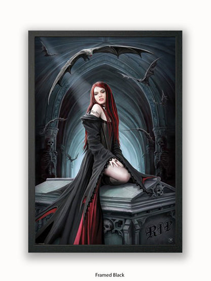 Anne Stokes  Await The Night Poster
