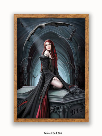 Anne Stokes  Await The Night Poster